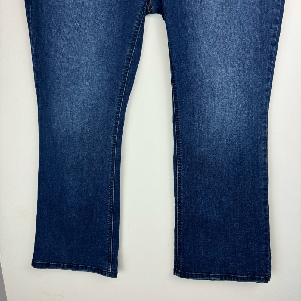 Democracy Ab Solution Slimming Bootcut Jeans Sz 16W Dark Wash Stretch - Picture 6 of 14